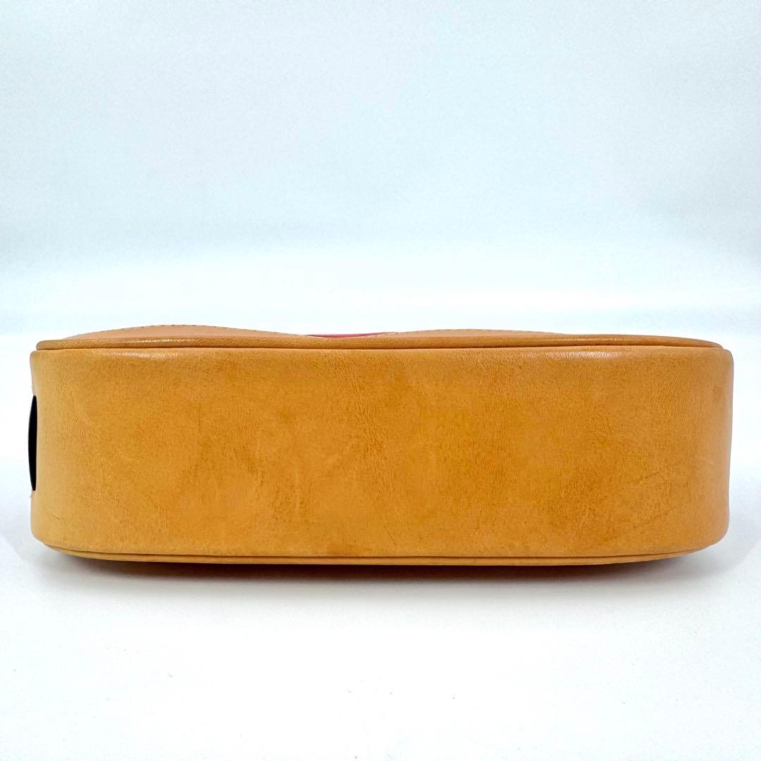 ✨美品✨COACH アクセサリーポーチ ミニバッグ キャンバス レザー レッド