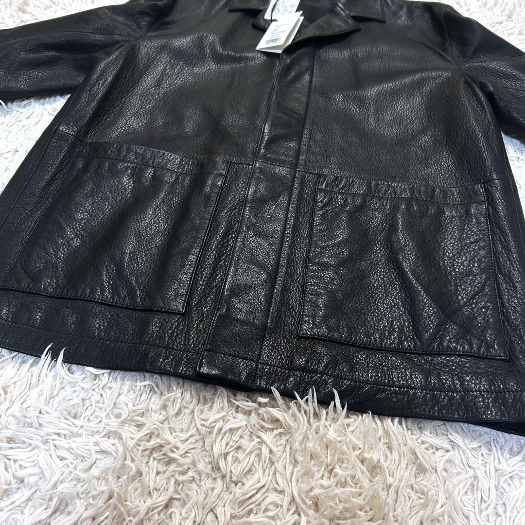 タグ付未使用✨AURALEE レザージャケット 3 ブラック ゴートスキン 本革