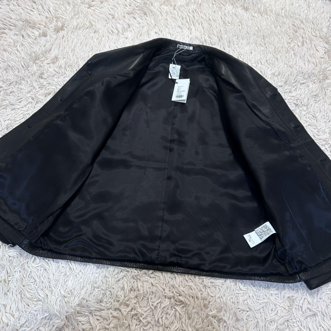 タグ付未使用✨AURALEE レザージャケット 3 ブラック ゴートスキン 本革