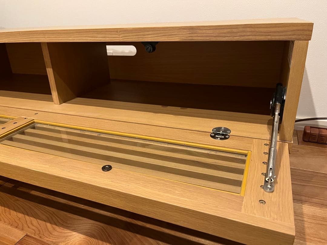 ナチュラル木製テレビ台 スラットデザイン