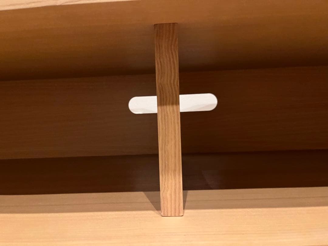 ナチュラル木製テレビ台 スラットデザイン