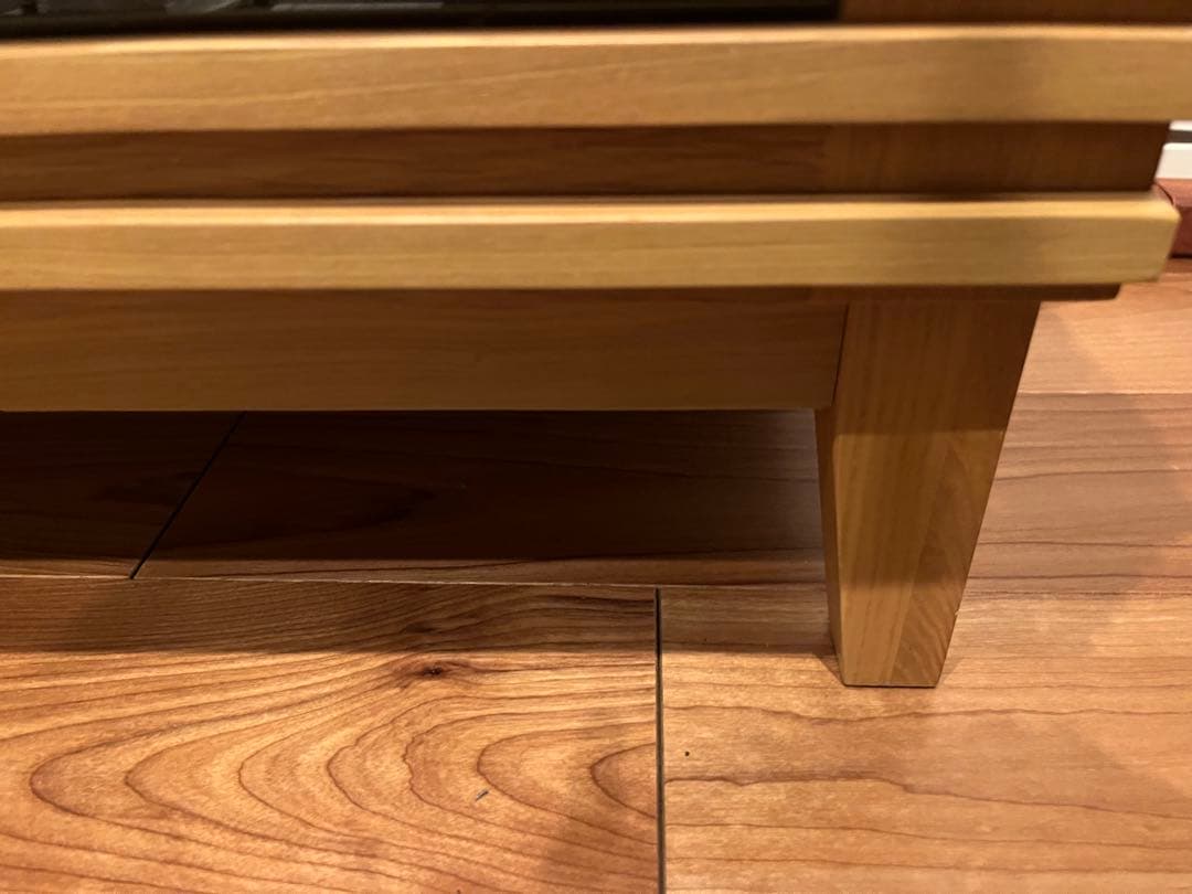 ナチュラル木製テレビ台 スラットデザイン