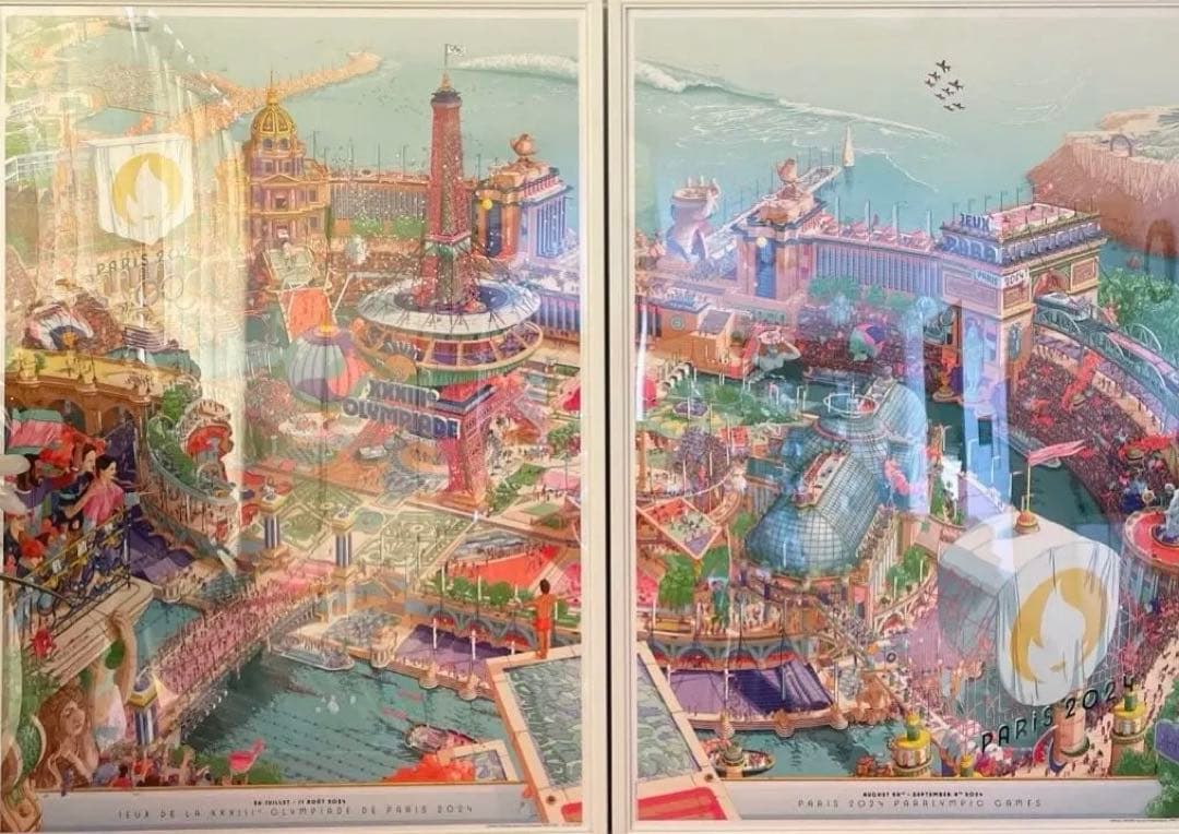 新品未使用　オリンピック 2024 ポスター　２枚セット
