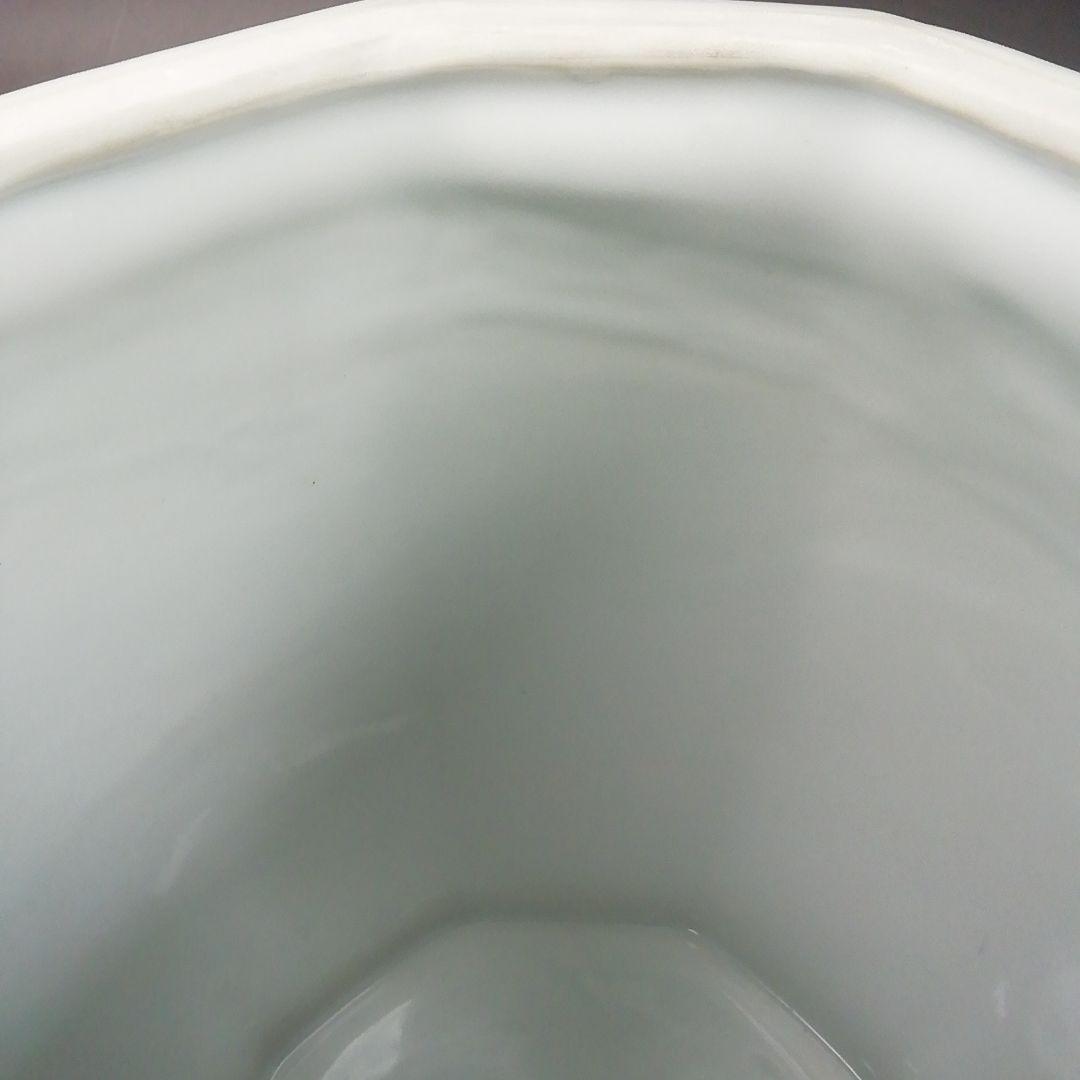 Ｔ９９３　水指　『染付　ぶどう棚』『林秀峰 造』　共箱　茶道具