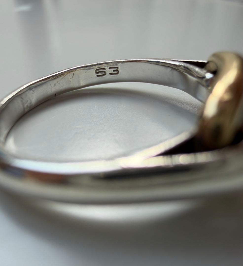 エルメス シェーヌダンクル リング 53 SV×YG 正規品