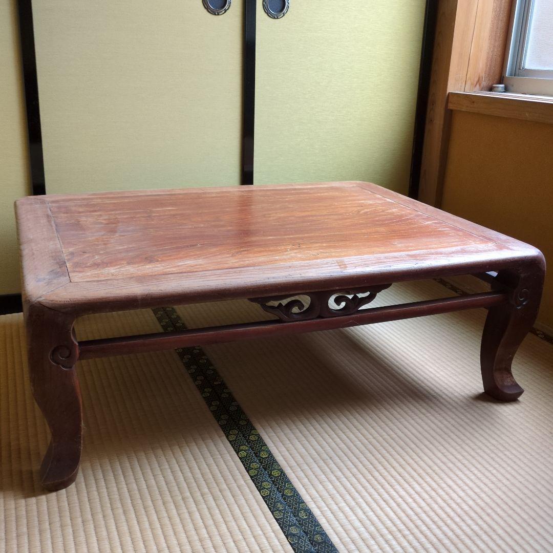 アンティーク家具　昭和レトロ　座卓　ちゃぶ台　古家具　69×90×31センチ