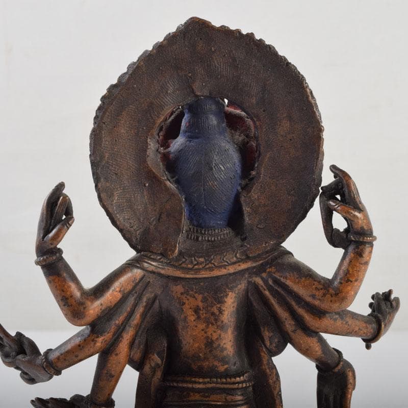 仏教美術　古銅彩色　インド神　ドゥルガー像　仏像　V　8923