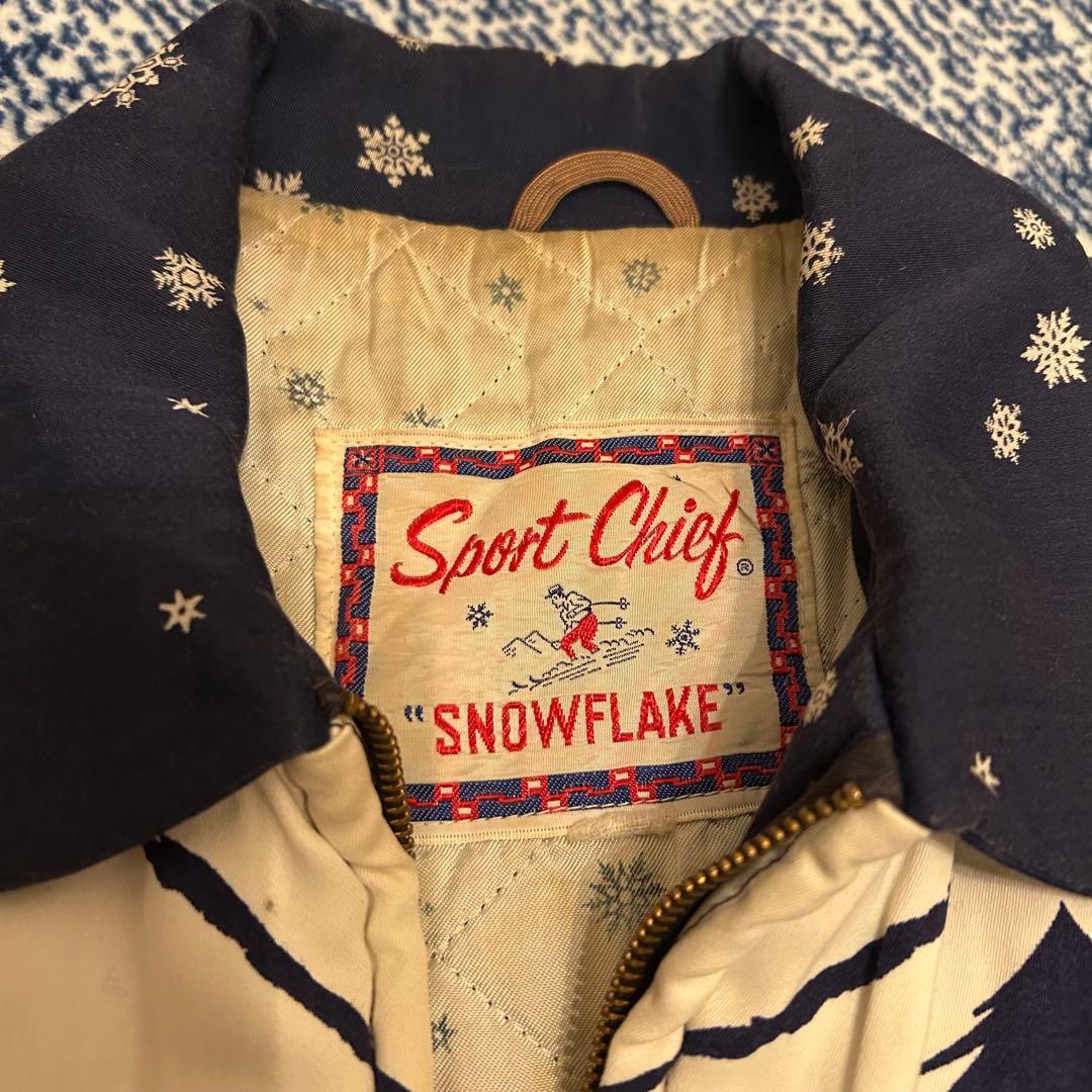 50S スキー柄 ギャバジャン 雪柄