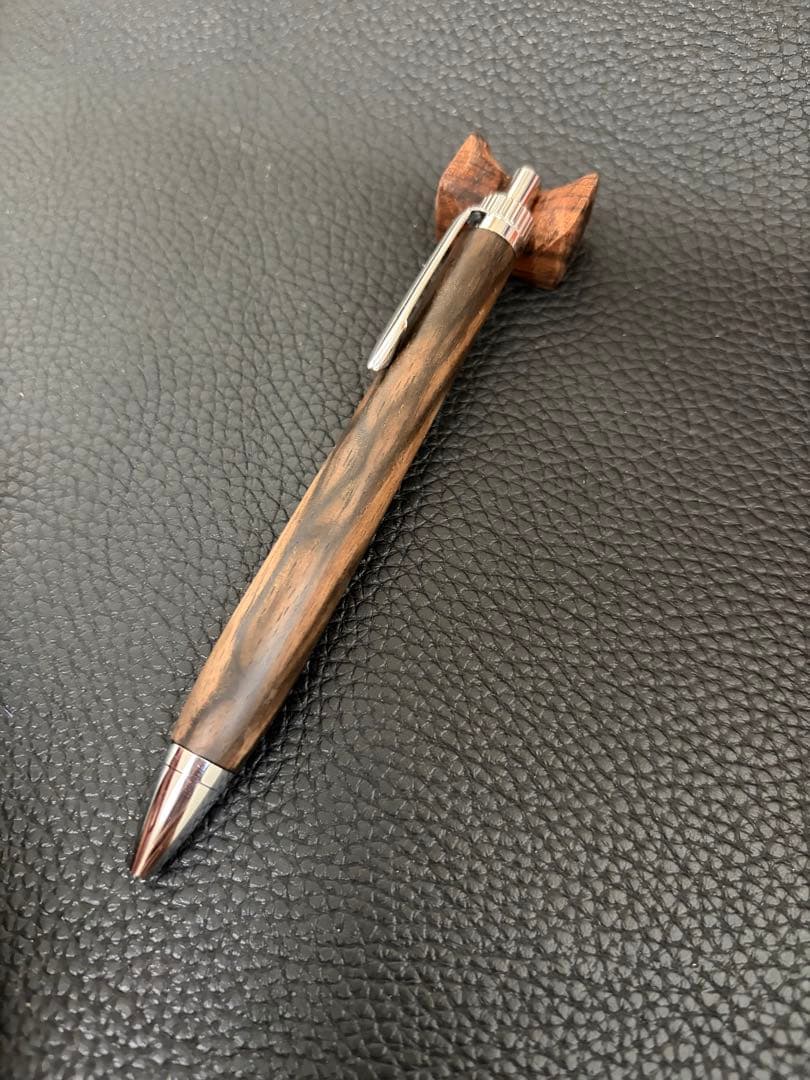 H*I様 金木犀さん 黒柿孔雀杢 ボールペン 試し書きのみ美品