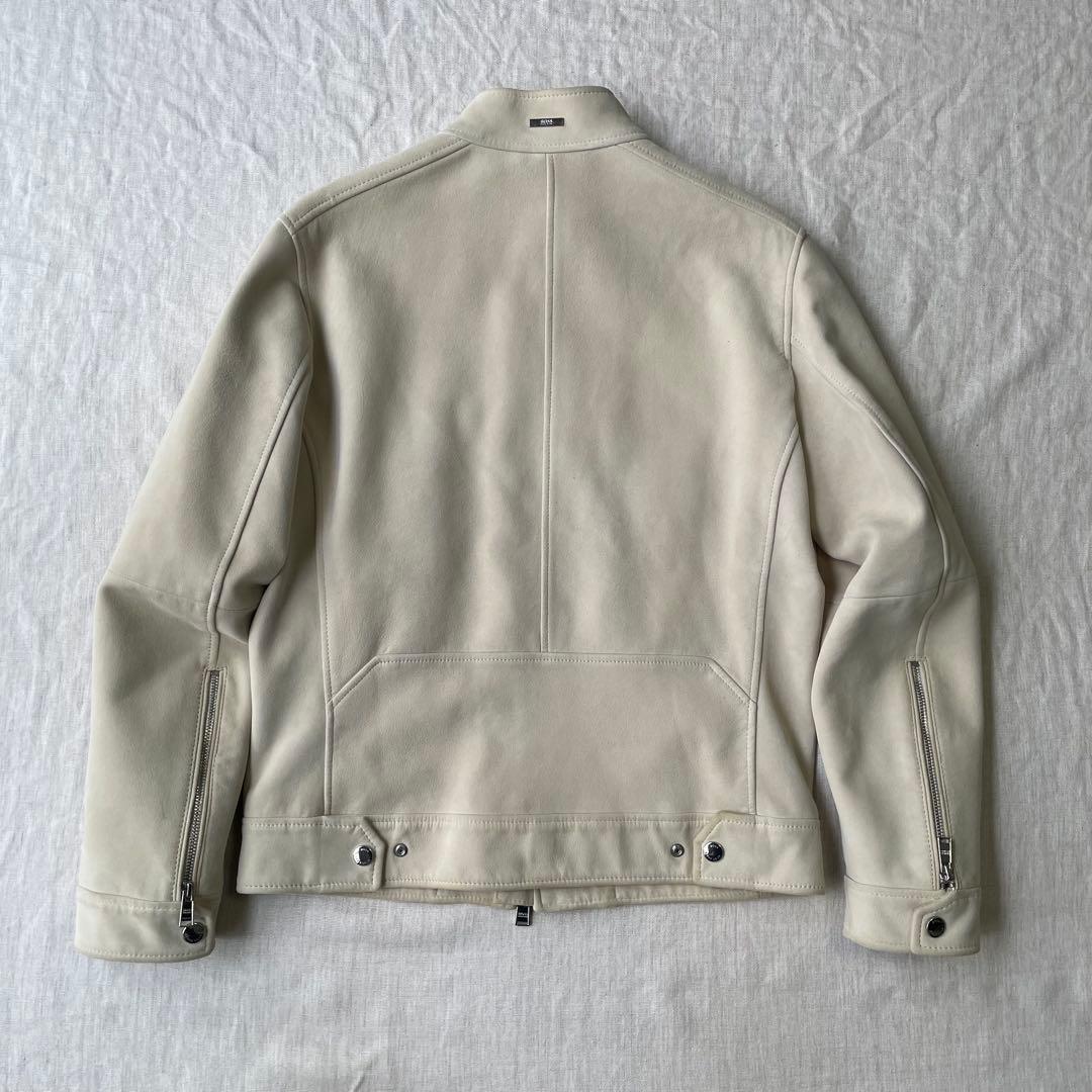 HUGO BOSS 最高峰Tailored 羊革 スエード レザージャケット