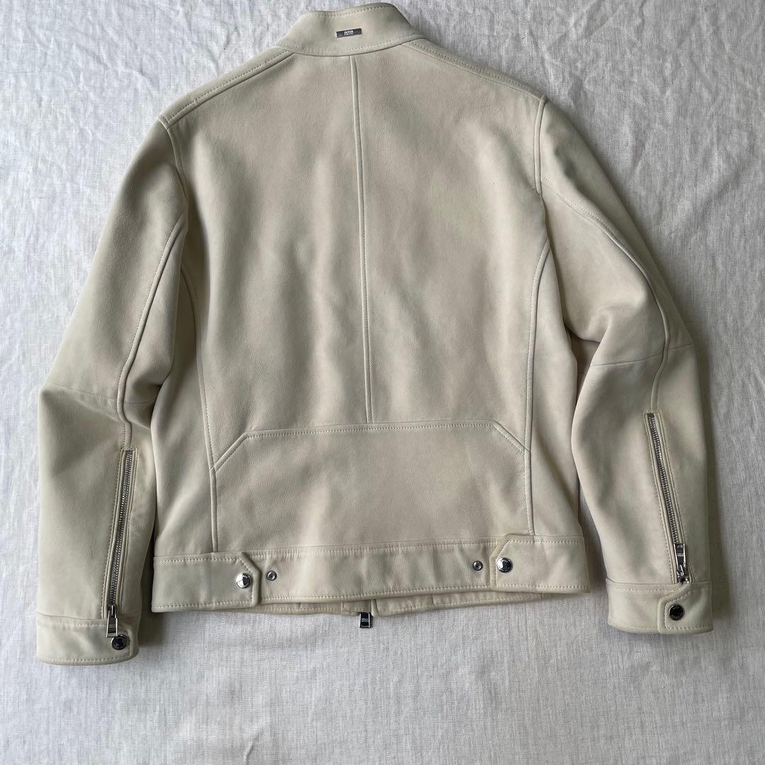 HUGO BOSS 最高峰Tailored 羊革 スエード レザージャケット