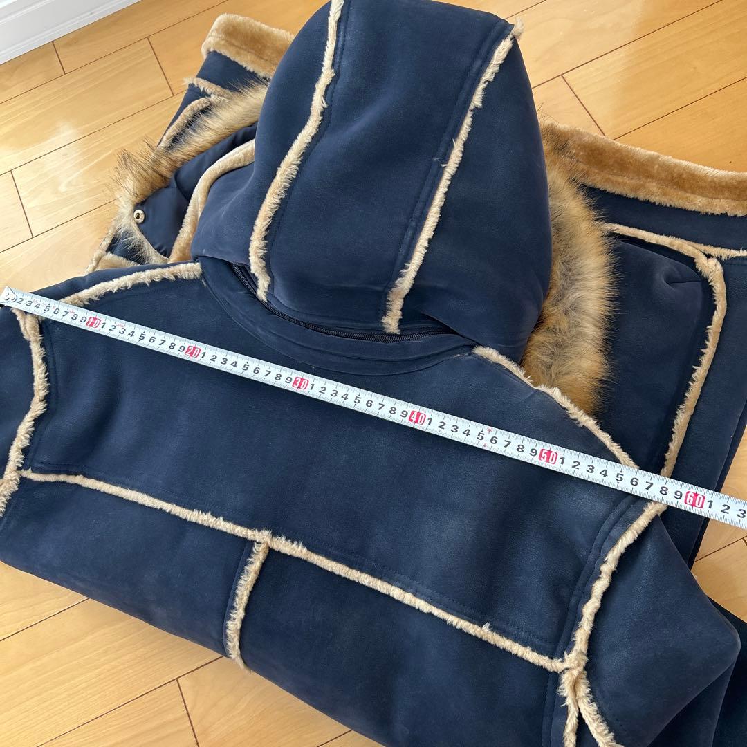 ☆お値下げしました☆Jordan CraigファーコートXLサイズ ネイビー