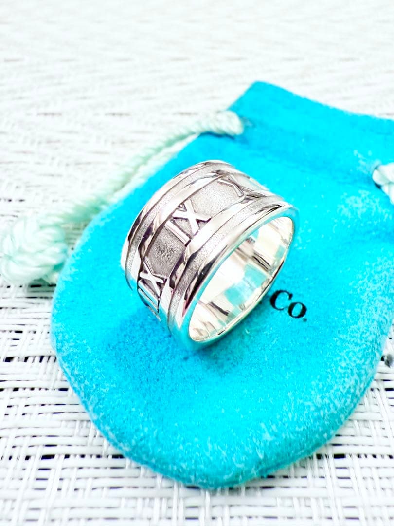 ティファニー　アトラス　ワイド　指輪　リング　18号　研磨仕上済美品 925