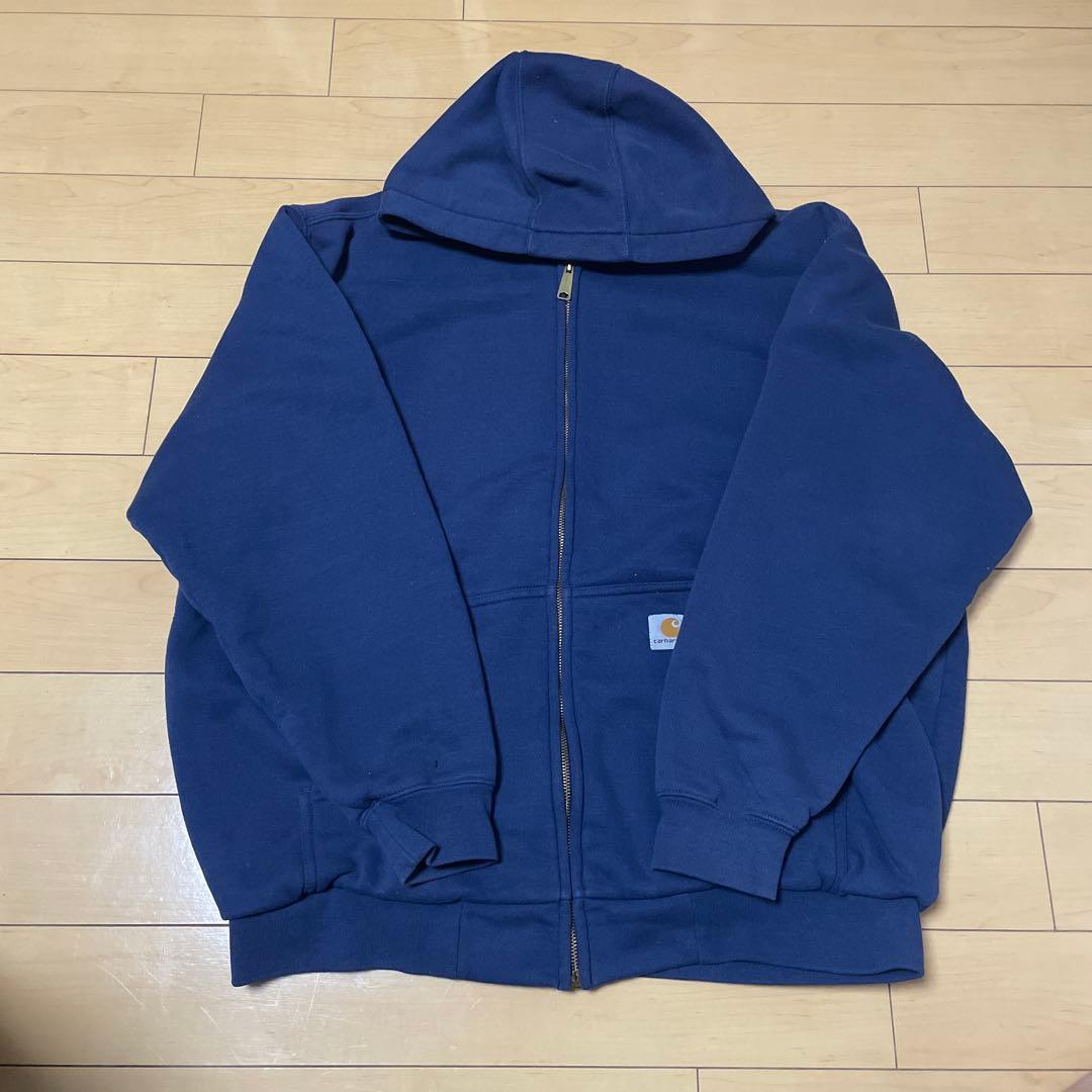 Carhartt フルジップ パーカー XLサイズ 裏サーマル 00s~
