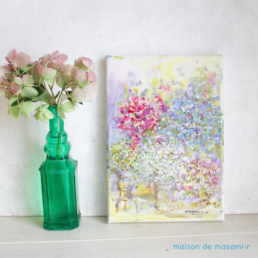 「フラワーガーデン2025.6.6」 アクリル画 SM キャンバス 原画 額なし