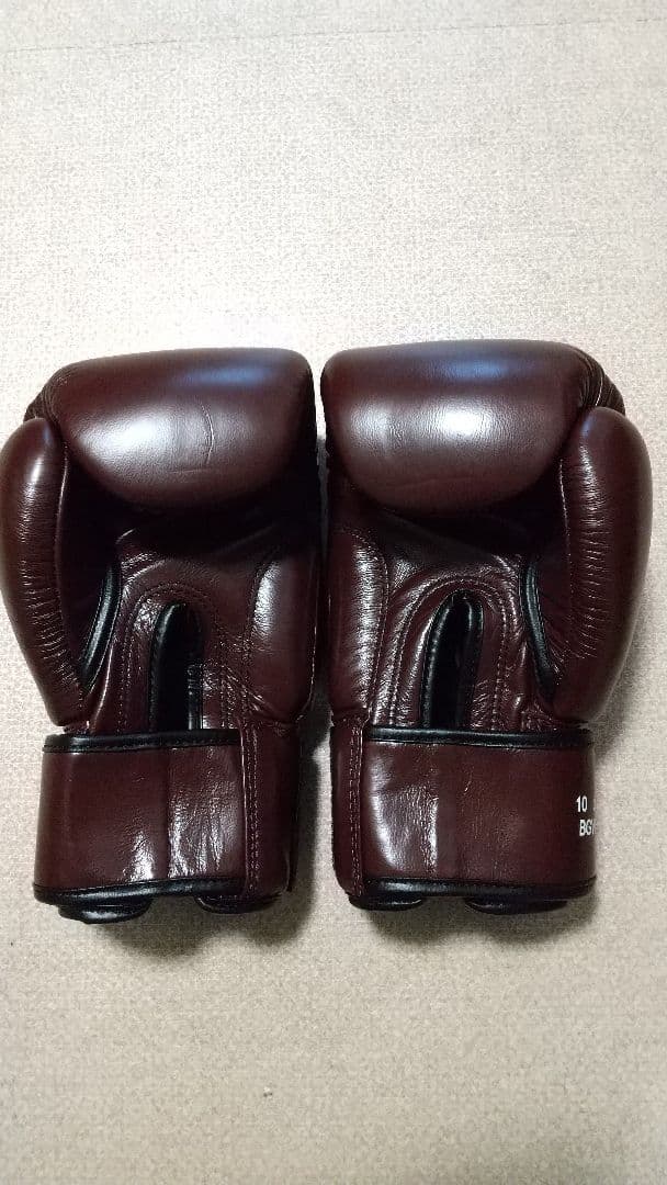 本革製WINDYボクシンググローブ 10oz マロン栗色 キックボクシング NP