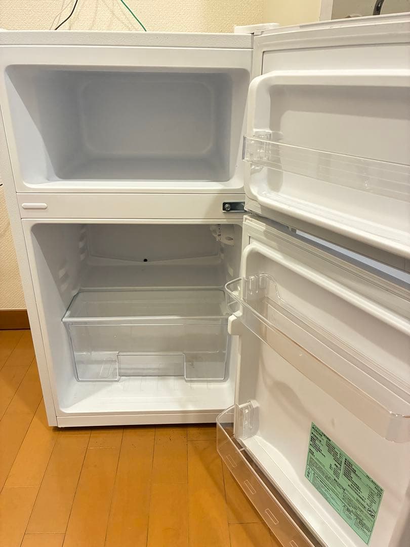 冷蔵庫 87L 小型 一人暮らし 2ドア 幅47.5cm PRC-B092D-W