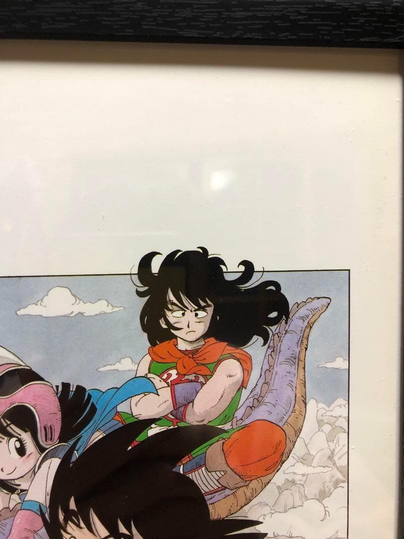 ドラゴンボール　1985年　筋斗雲　折込ポスター用 イラスト　30ｃｍ　額付き
