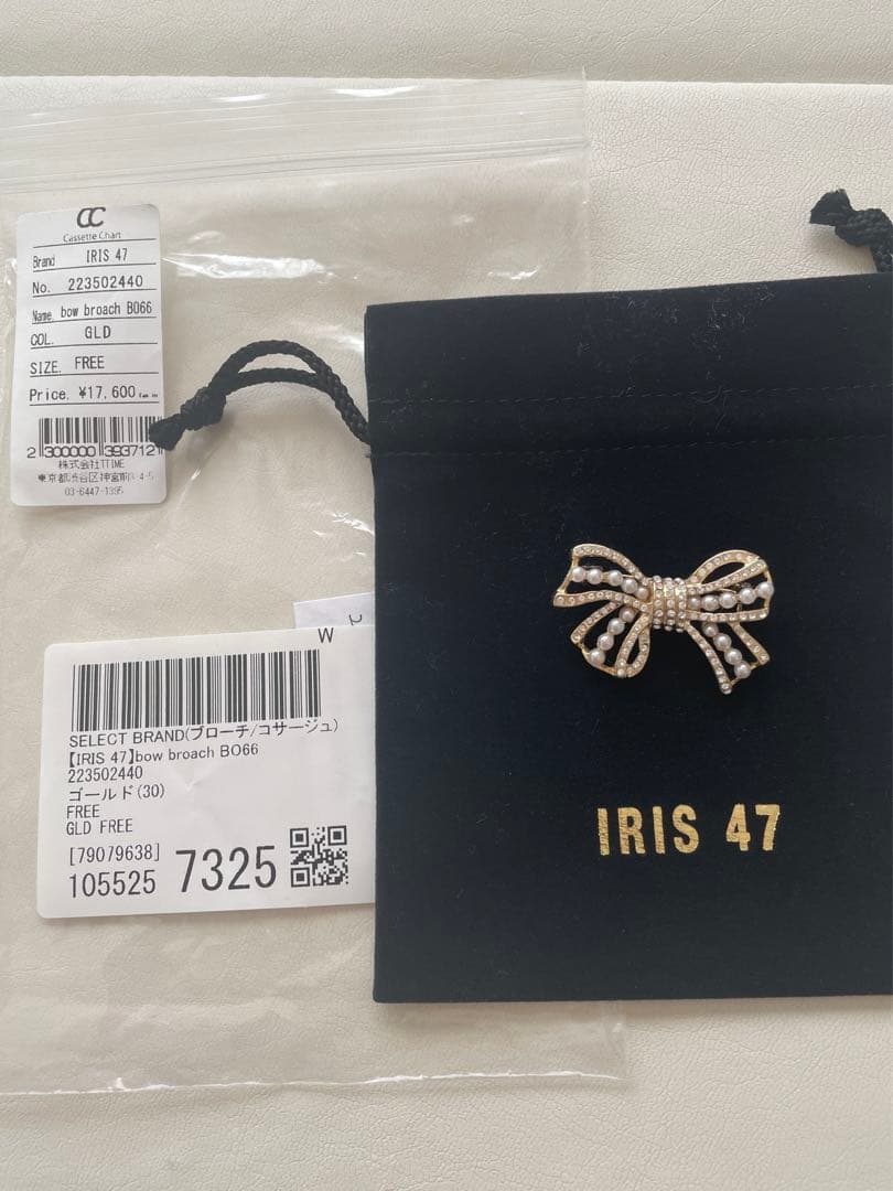 【IRIS 47】bow brooch BO66 ゴールド　イリスフォーセブン