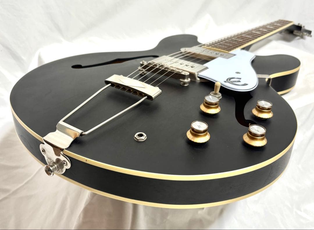 【新品弦張替済】Epiphone CASINO WORN ロック式ペグ ブラック