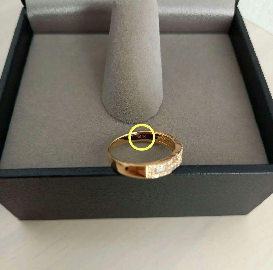 【新品未使用】ジュエリーツツミ＊リング＊K18YG＊ダイヤモンド0.39カラット