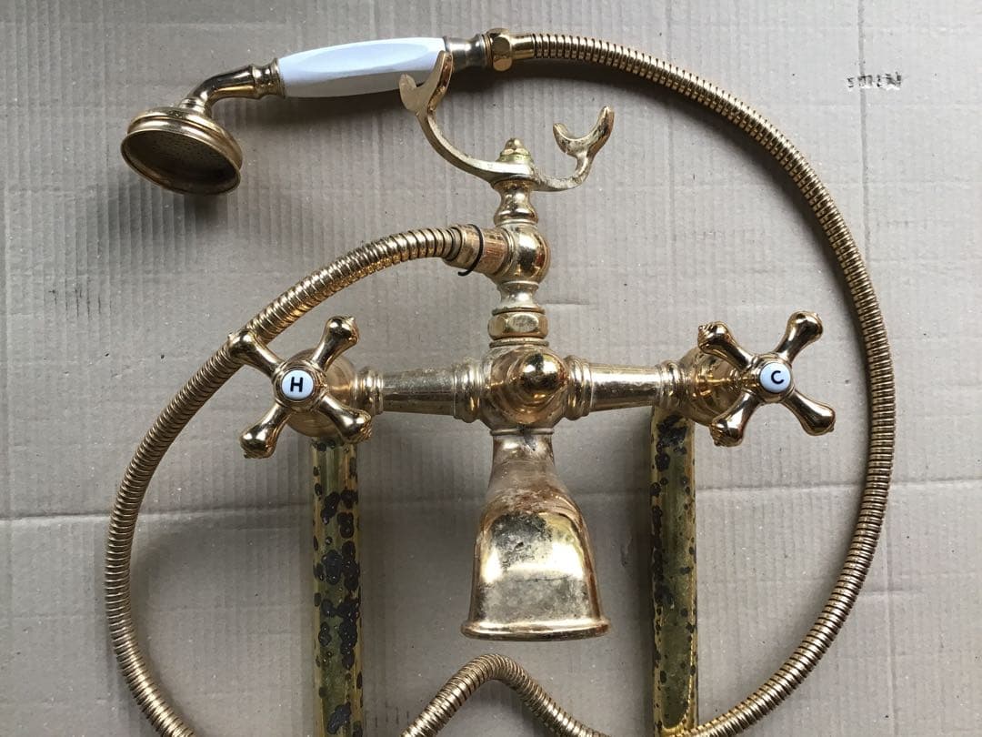 シャワーヘッド付き 混合水栓 真鍮　不具合有