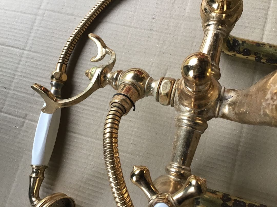 シャワーヘッド付き 混合水栓 真鍮　不具合有