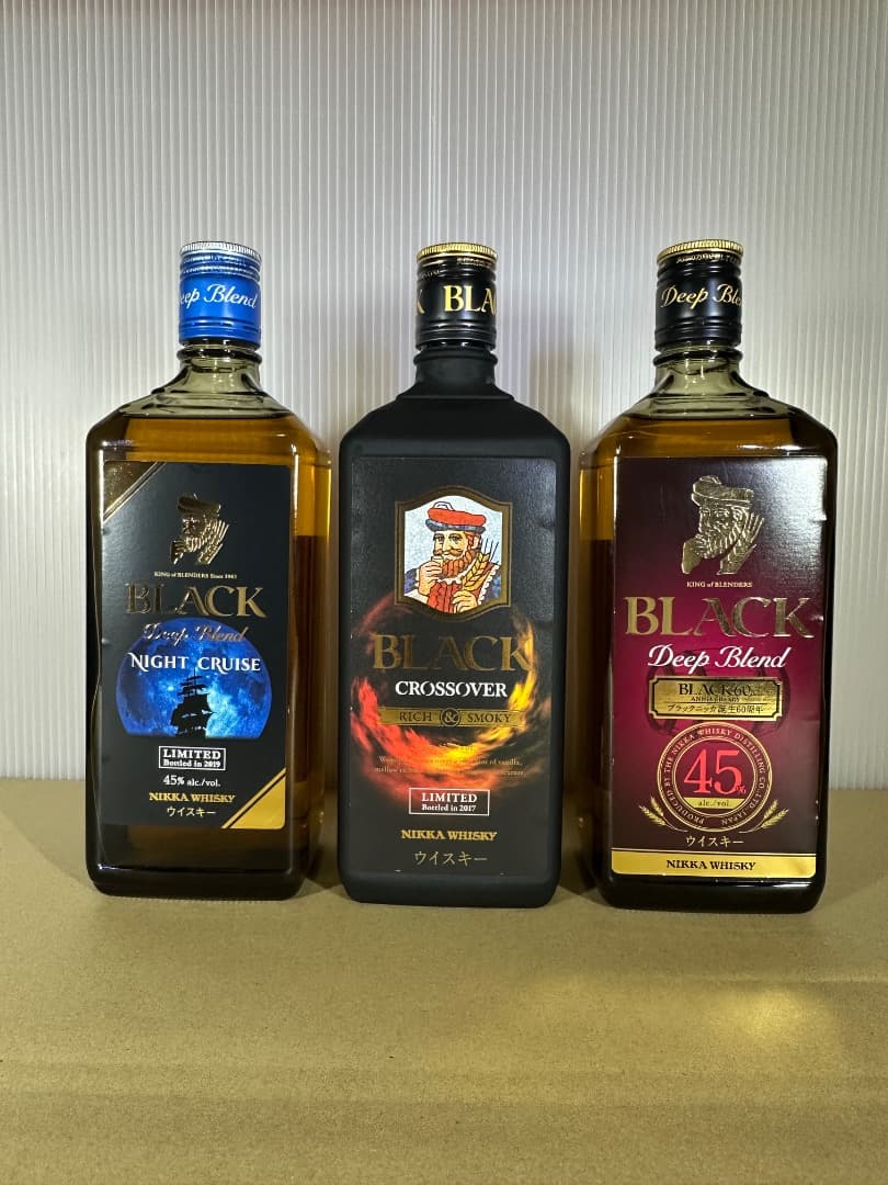 ニッカ　ブラック　ナイトクルーズ　クロスオーバー　初代ラベル3本セット