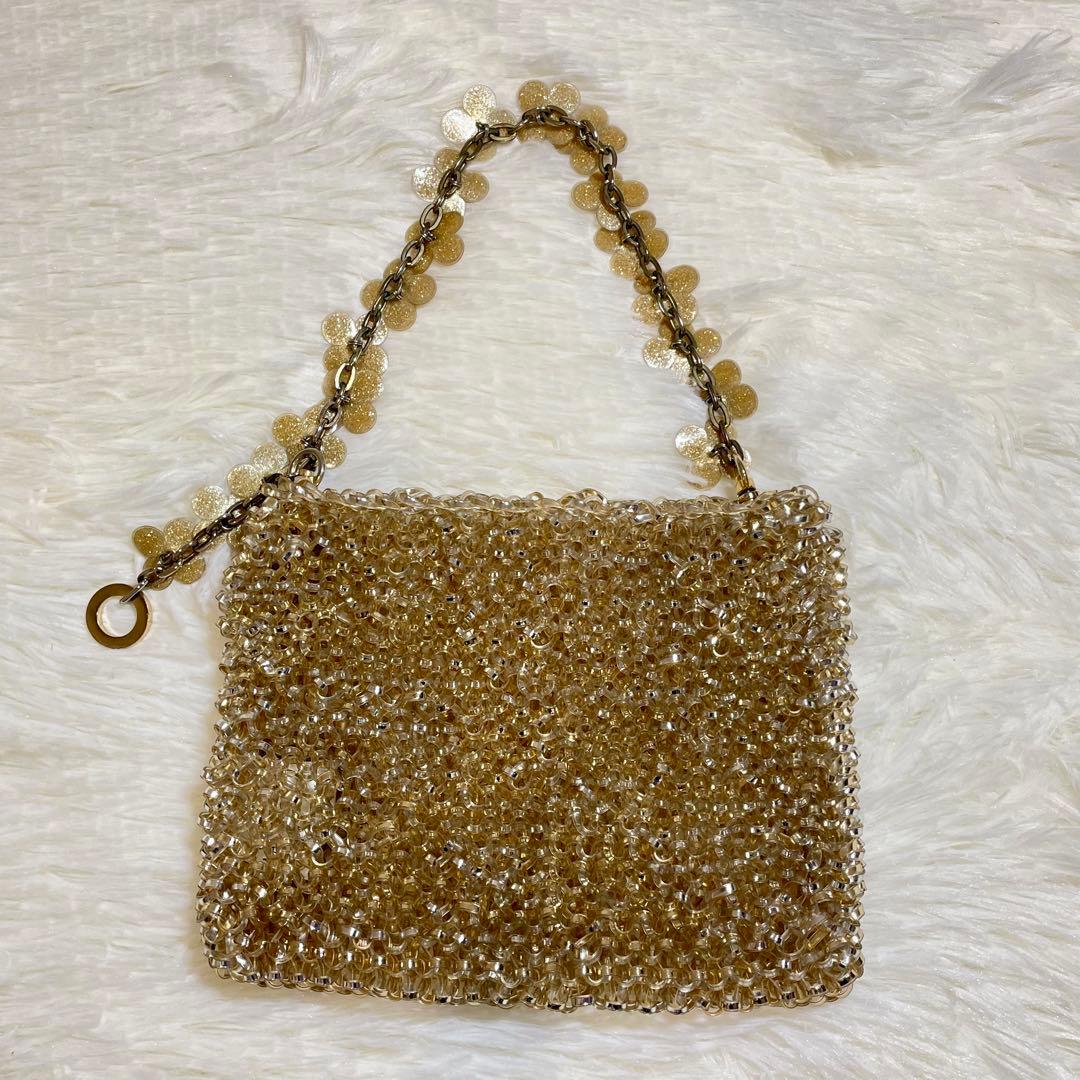 ANTEPRIMA アンテプリマ ワイヤーバッグ フラワー チェーン ゴールド