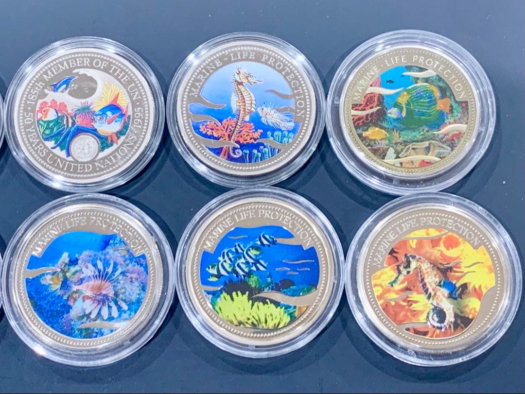 パラオ　カラー　記念　1ドル　10枚　海洋生物　動物保護