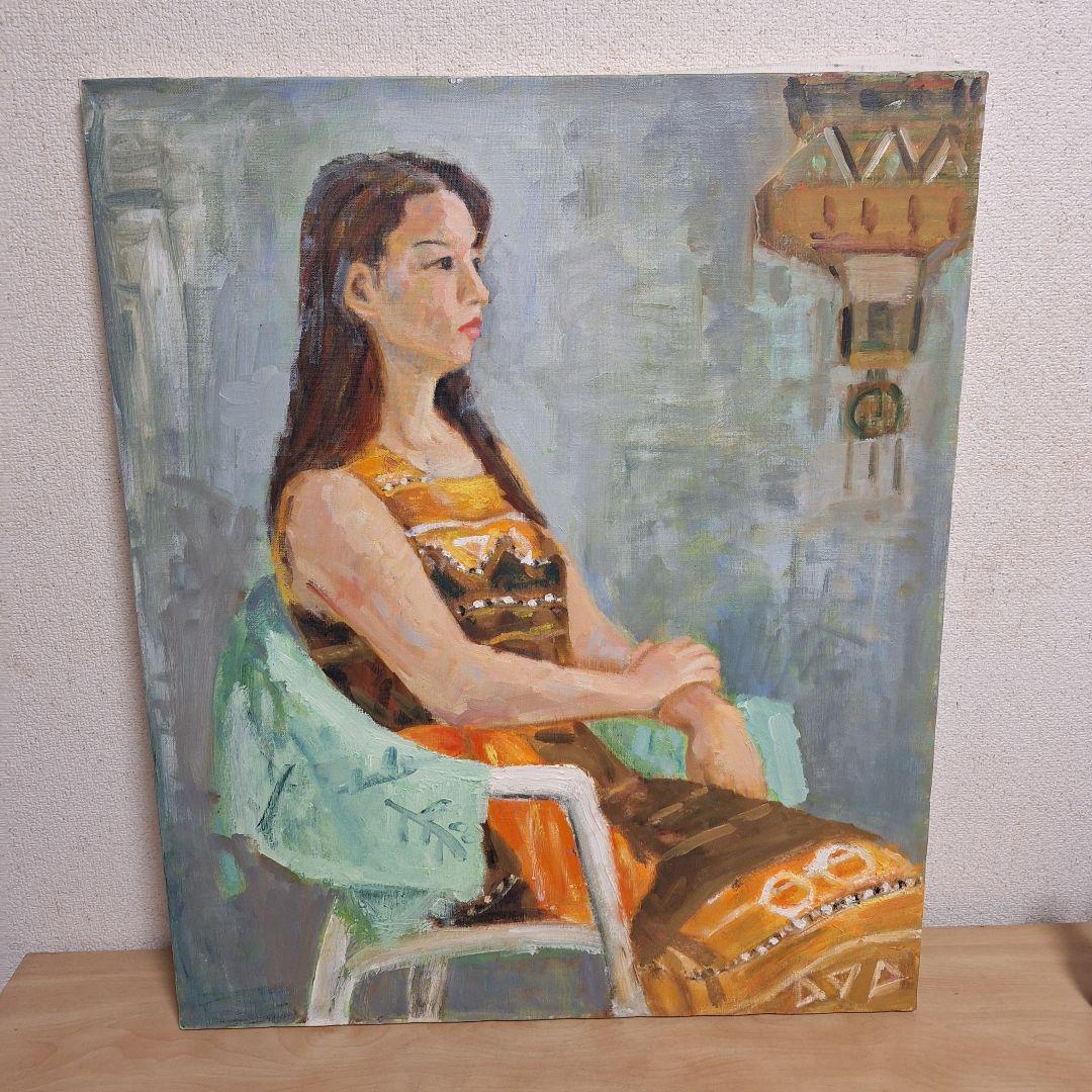 ☆人物画☆　油絵　アンティーク　レトロ