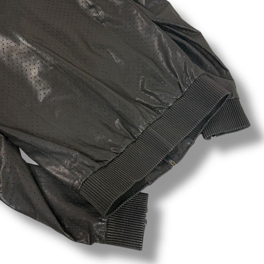 【美品】DOLCE&GABBANA ロー レザー ジャケット 52 イタリア製