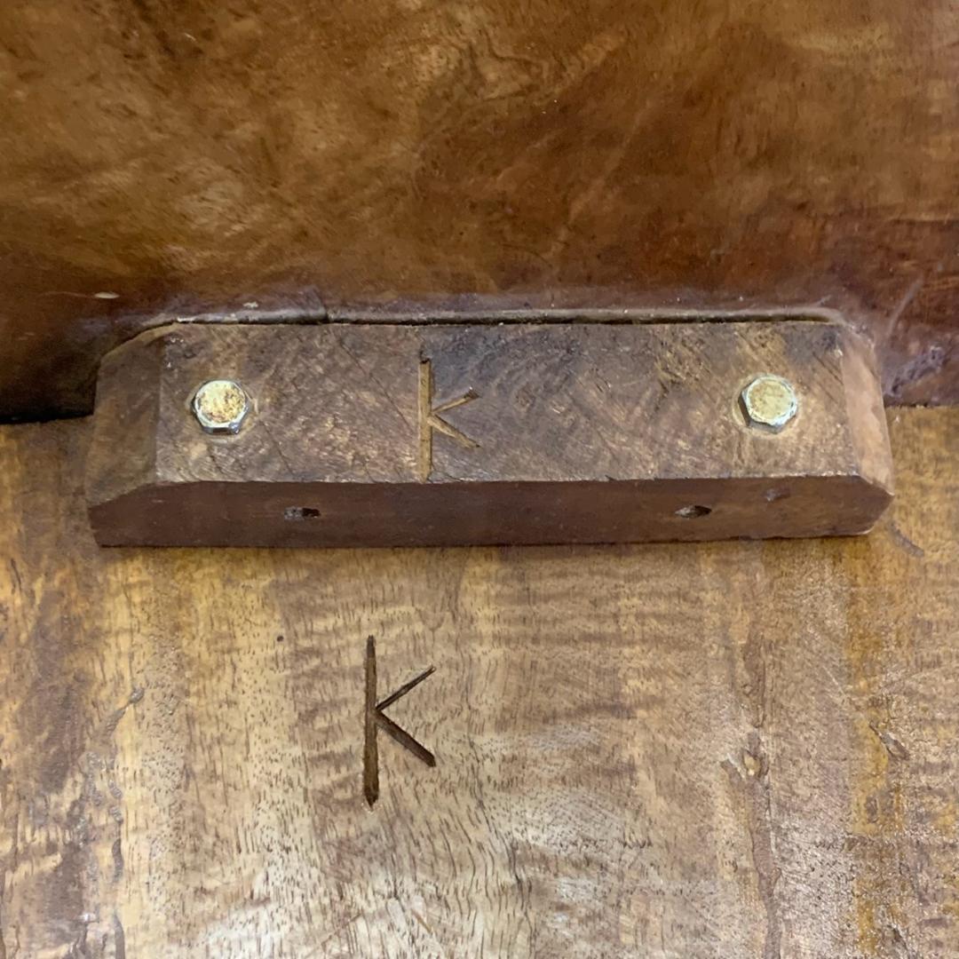 【一点物】 ナチュラル サイドテーブル 作業台 自然木 ヴィンテージ N0751