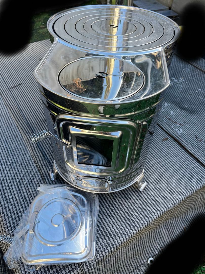 ホンマ製作所　時計型　薪ストーブ　ステンレス