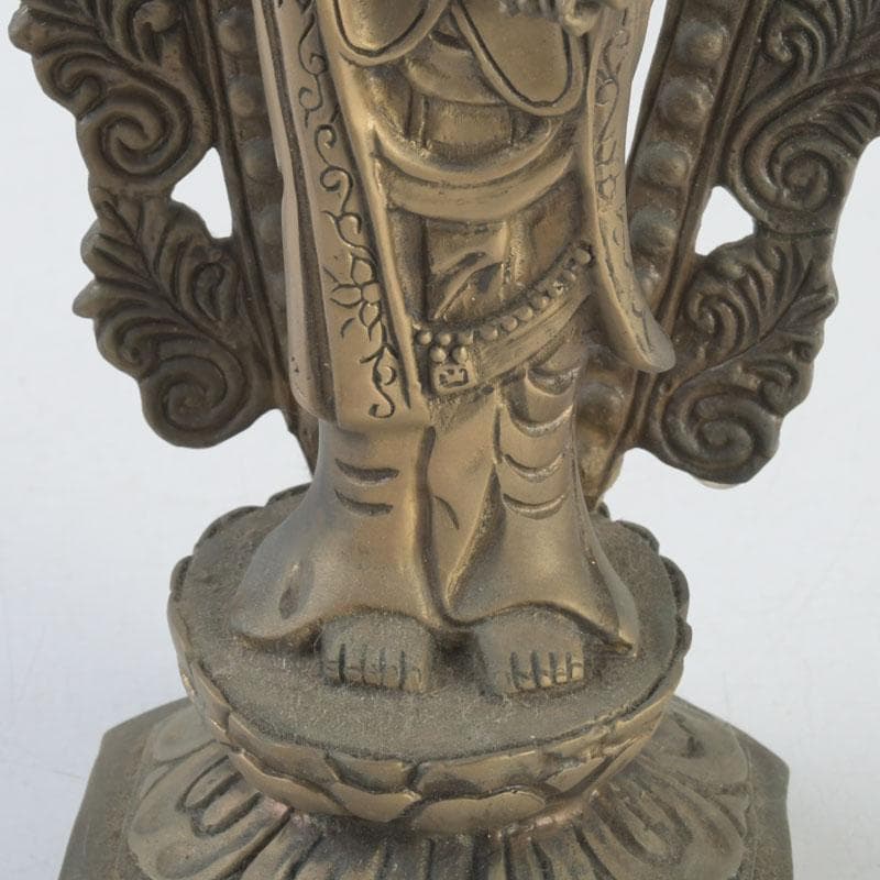 仏教美術　古銅　観音菩薩像　仏像　置物　V　9362