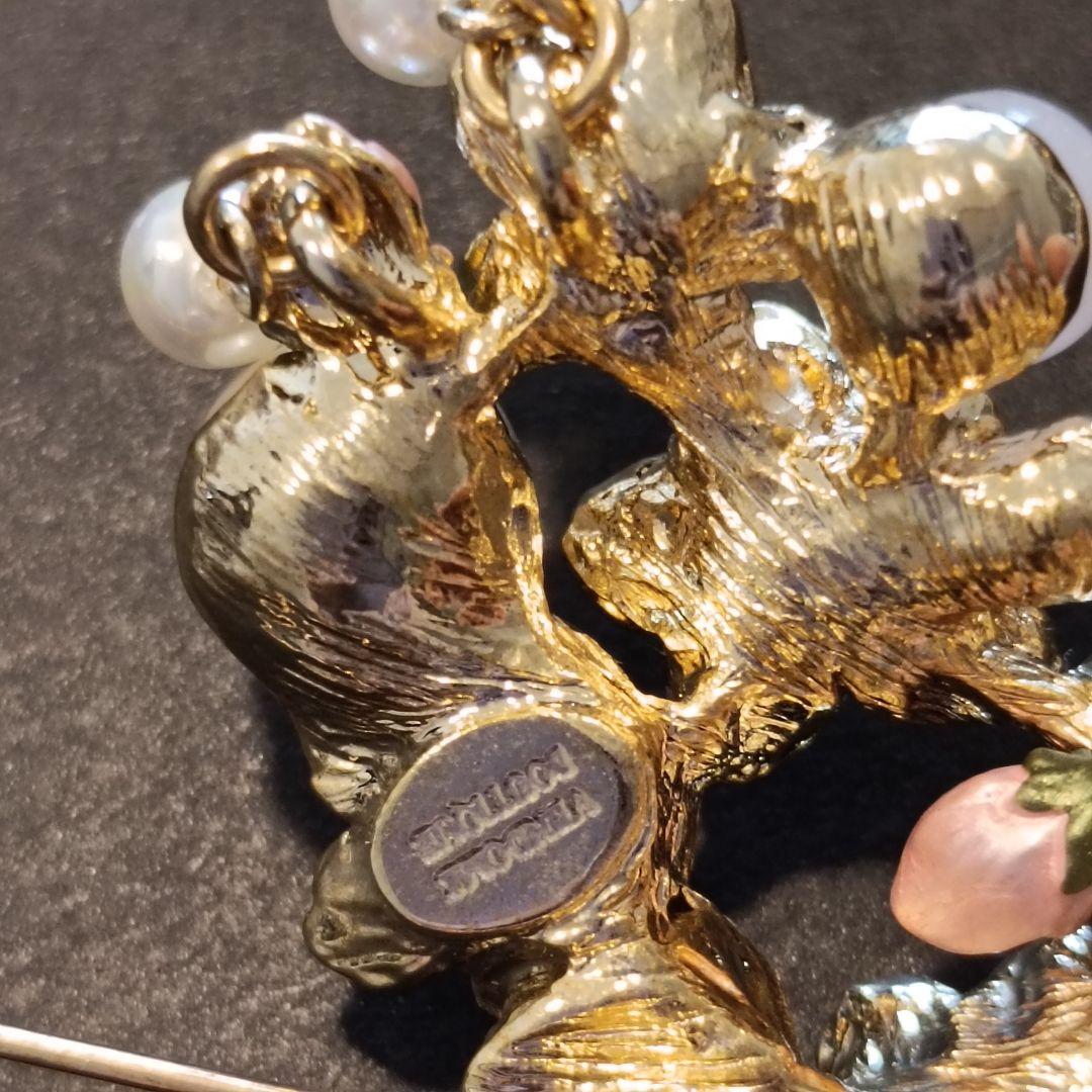 VENDOME BOUTIQUE/ヴァンドーム　ブローチ フラワー　ピンク