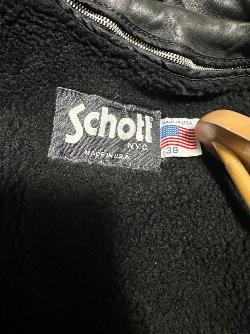 schott641【38】ライナー付 米国製　牛革