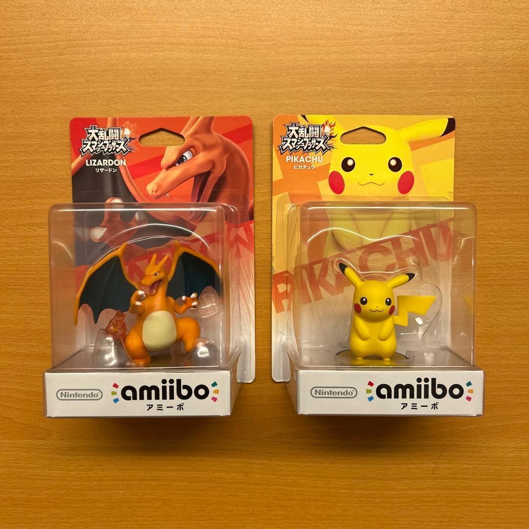 新品未開封　amiibo 初期版　リザードン　ピカチュウ　2点セット