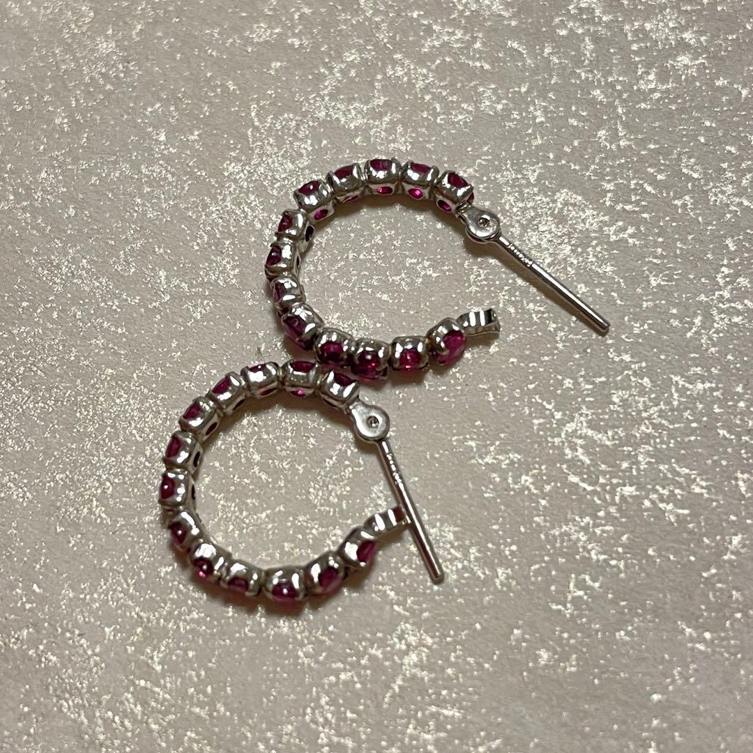 アクセサリー　ピアス　ルビー　k14WG