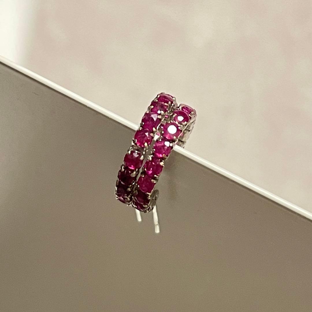 アクセサリー　ピアス　ルビー　k14WG