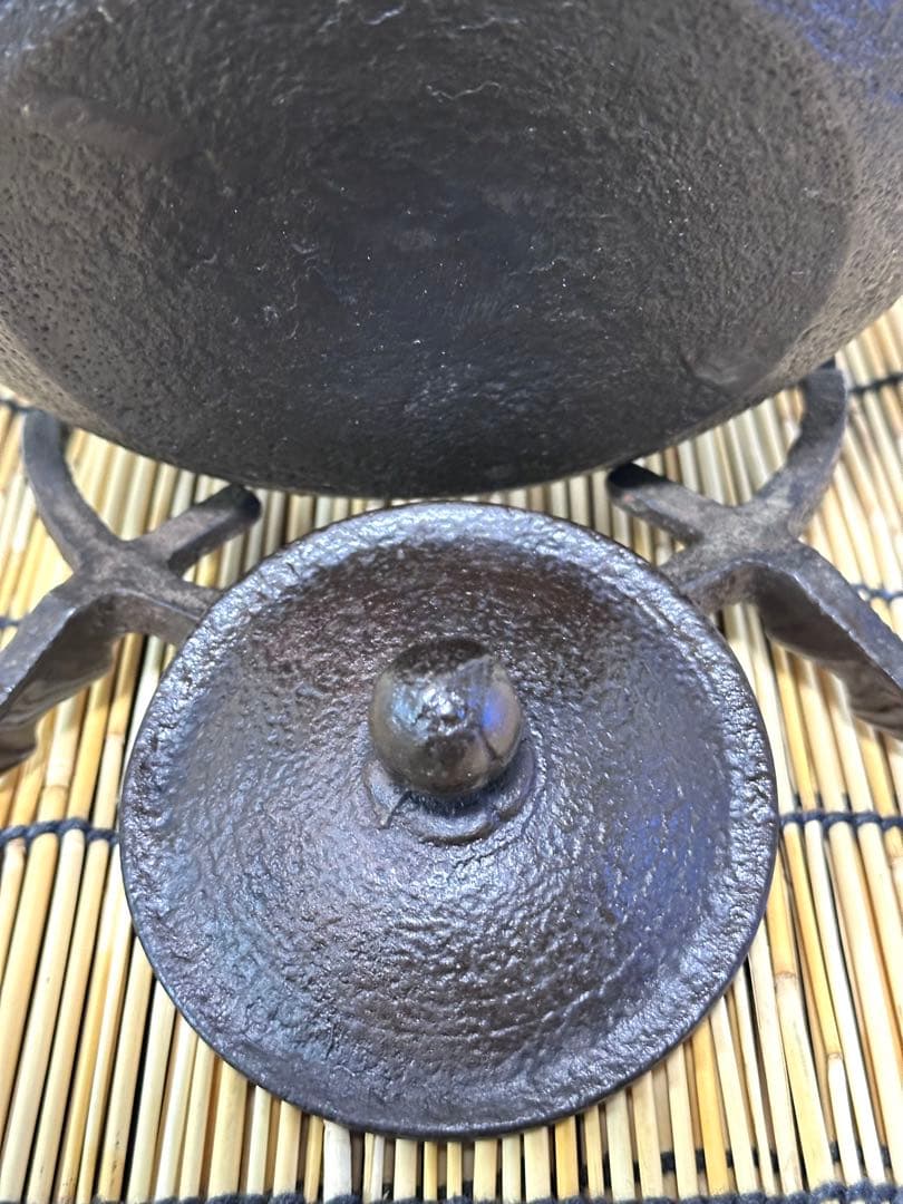 未使用、付属品付　岩手県奥州佐秋鋳造所 佐藤守巨造 真作保証　苺様　売約済み