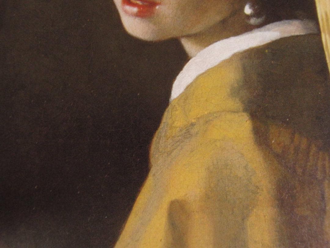 ヨハネス・フェルメール、【真珠の耳飾りの少女】、希少な額装用画集より