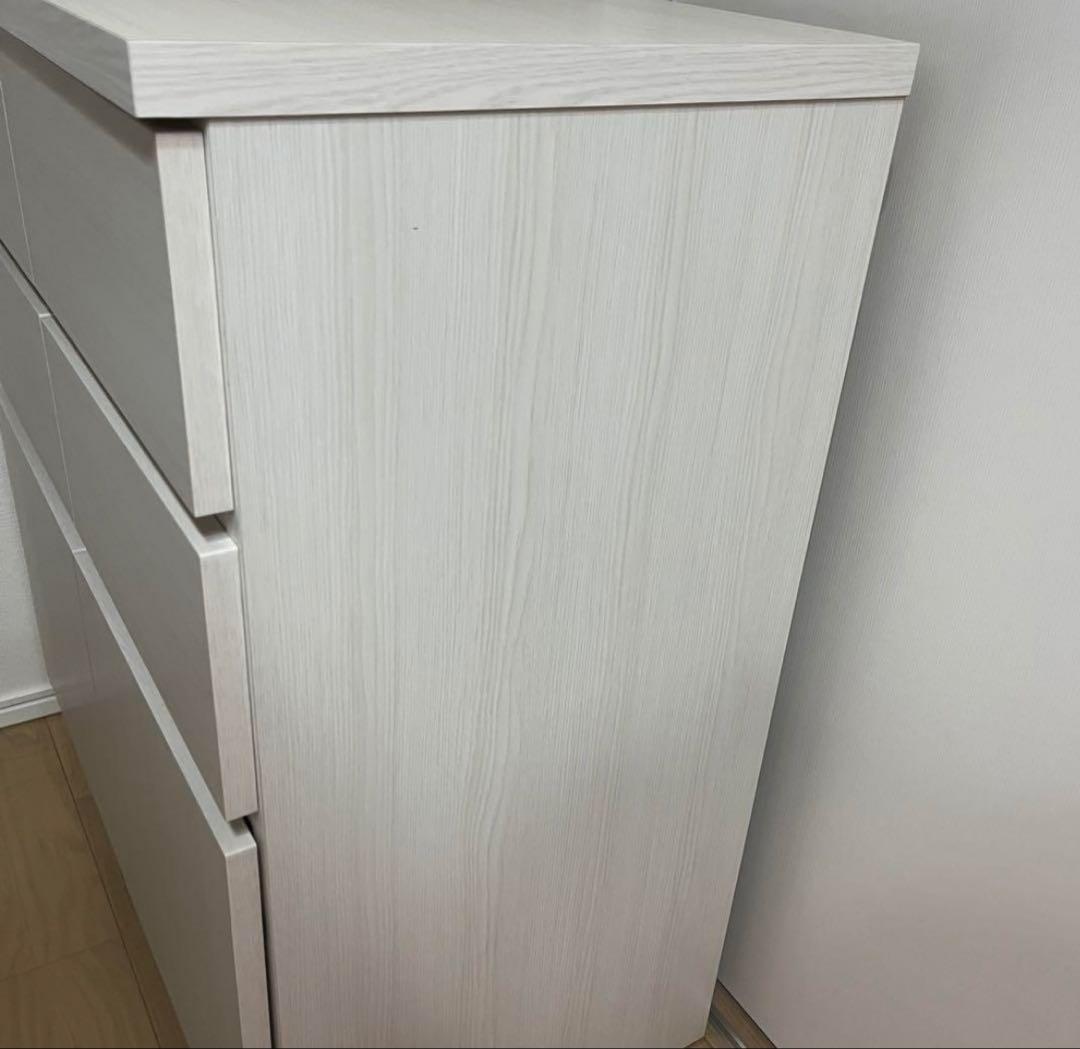 スクエアキャビネット幅70ハイ 引出しタイプ ホワイト