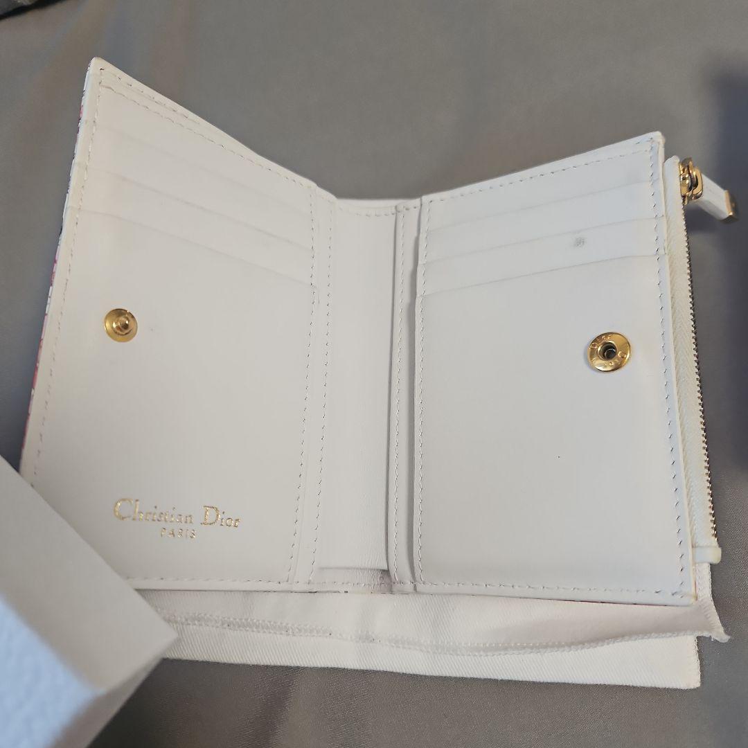 【日本限定】Dior Caro Dahlia ウォレット フラワー 二折財布