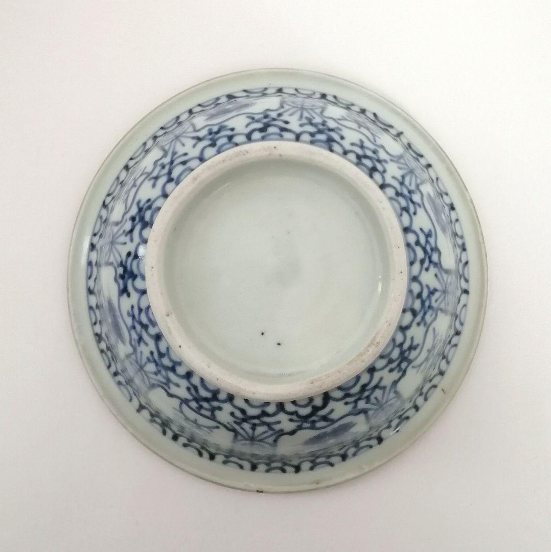 古伊万里　染付　洋犬図　鉢