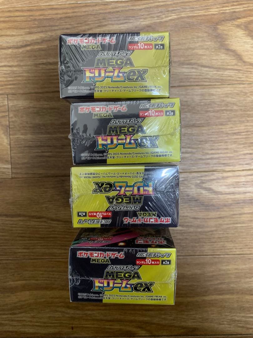 ポケモンカードMEGA ドリームex 4BOX 未開封品、シュリンク付き、新品