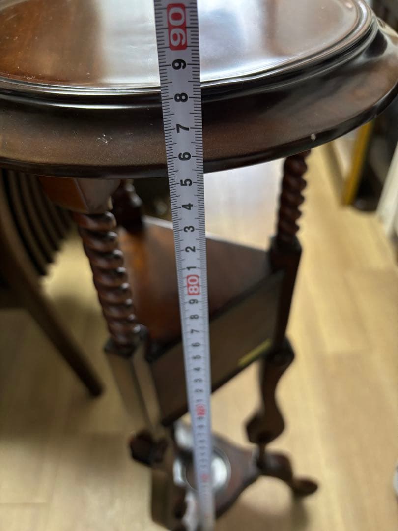 アンティーク調　花台　置き台　引き出し　イギリス製