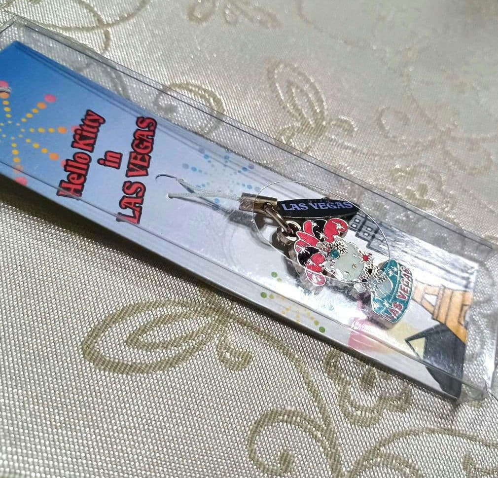 【レア】海外 ハローキティ　ラスベガス　根付け ストラップ　ご当地キティ