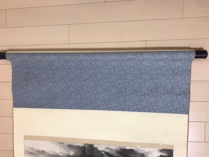 中国 近代画家 郭傳璋の山水図掛軸　肉筆保証　本物真作