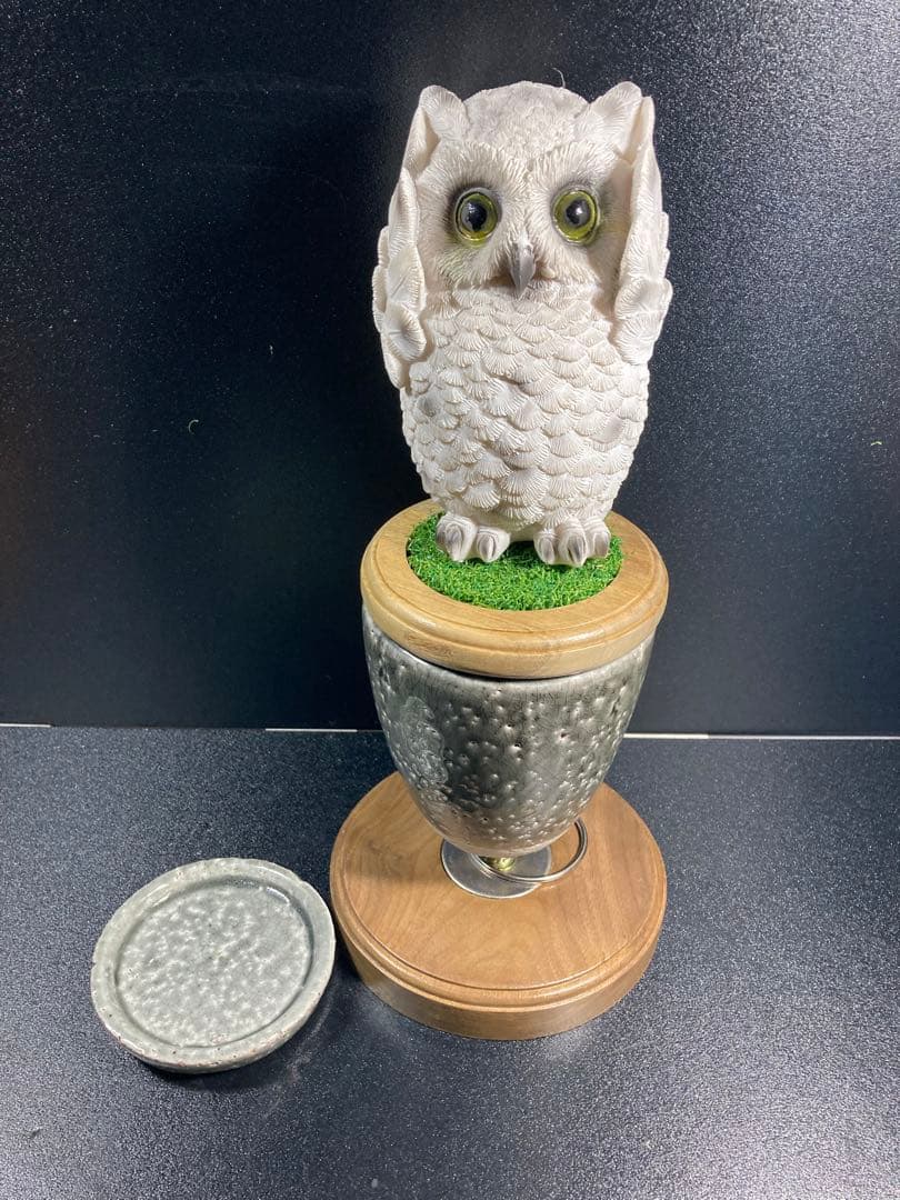 極　小型猛禽（グレー）ブロック、パーチ（卓上用）